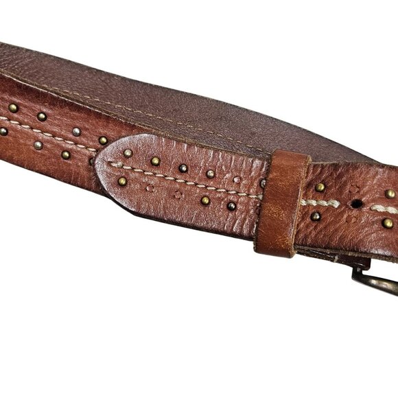 American Eagle‎ Outfitters AEO Brown Leather Belt With Metal Studs Size 40 Basic - Picture 5 of 9
